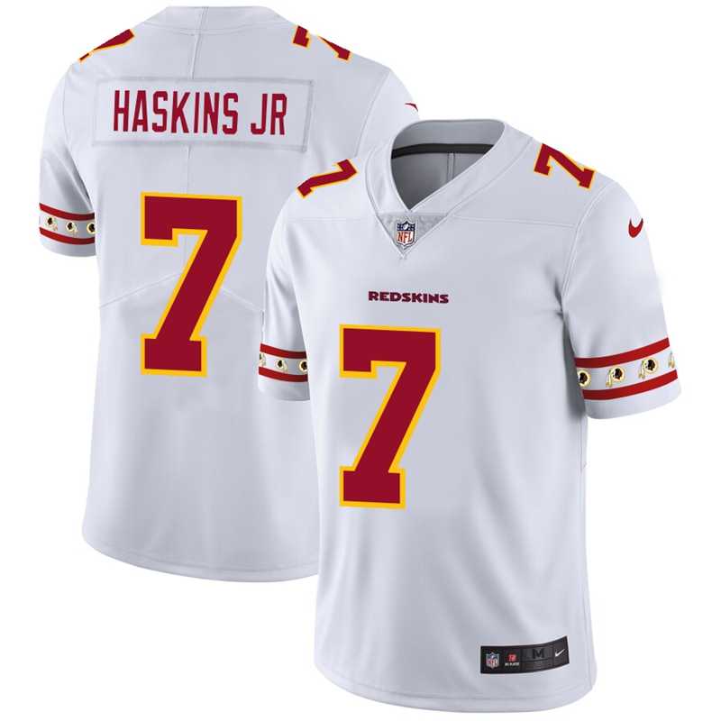 Nike Redskins 7 Dwayne Haskins Jr White Team Logos Fashion Vapor Limited Jersey Dyin